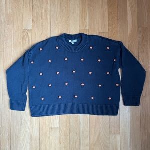 Madewell Knit cropped Pom Pom sweater